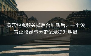 蘑菇短视频关掉后台刷新后，一个设置让收藏与历史记录提升明显
