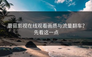 蘑菇影视在线观看画质与流量翻车？先看这一点