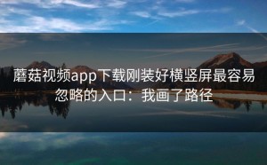 蘑菇视频app下载刚装好横竖屏最容易忽略的入口：我画了路径