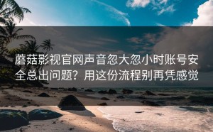 蘑菇影视官网声音忽大忽小时账号安全总出问题？用这份流程别再凭感觉