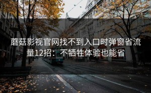 蘑菇影视官网找不到入口时弹窗省流量12招：不牺牲体验也能省