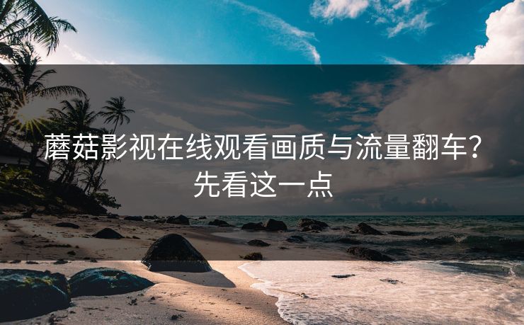 蘑菇影视在线观看画质与流量翻车？先看这一点