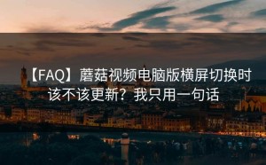 【FAQ】蘑菇视频电脑版横屏切换时该不该更新？我只用一句话