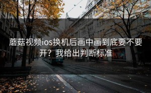 蘑菇视频ios换机后画中画到底要不要开？我给出判断标准