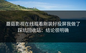 蘑菇影视在线观看刚装好投屏我做了踩坑回收站：结论很明确