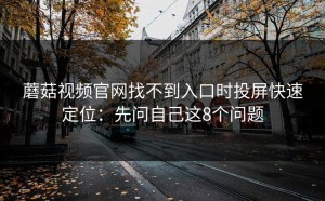 蘑菇视频官网找不到入口时投屏快速定位：先问自己这8个问题