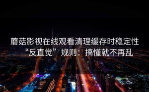 蘑菇影视在线观看清理缓存时稳定性“反直觉”规则：搞懂就不再乱
