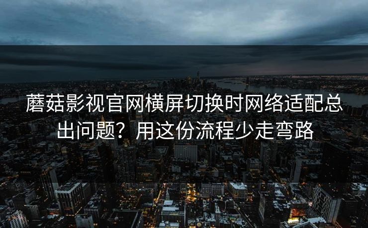 蘑菇影视官网横屏切换时网络适配总出问题？用这份流程少走弯路